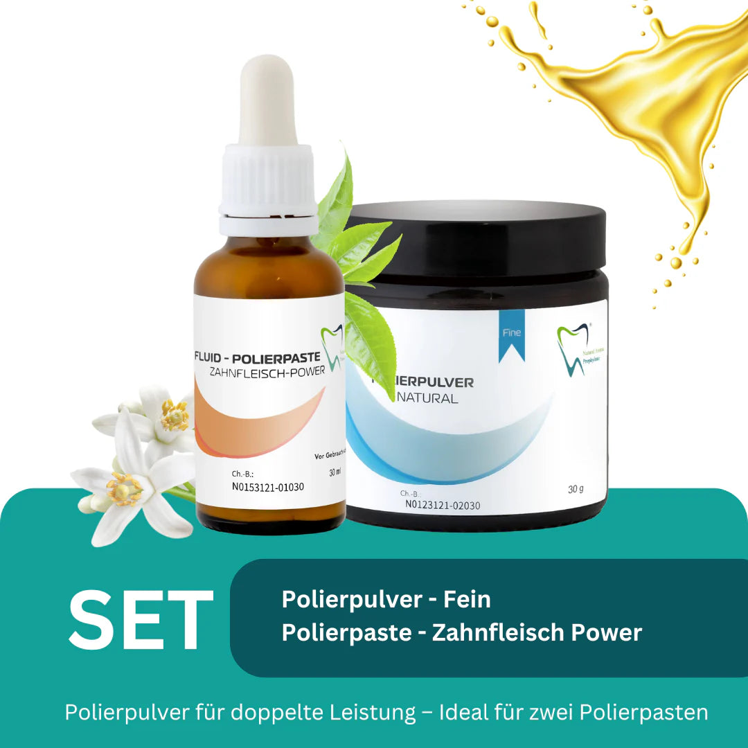 Bio Polierpaste fein Zahnfleisch Power - Fluid und Polierpulver 30 ml