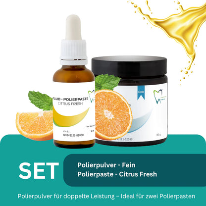 Bio Polierpaste fein Citrus Fresh - Fluid und Polierpulver 30 ml