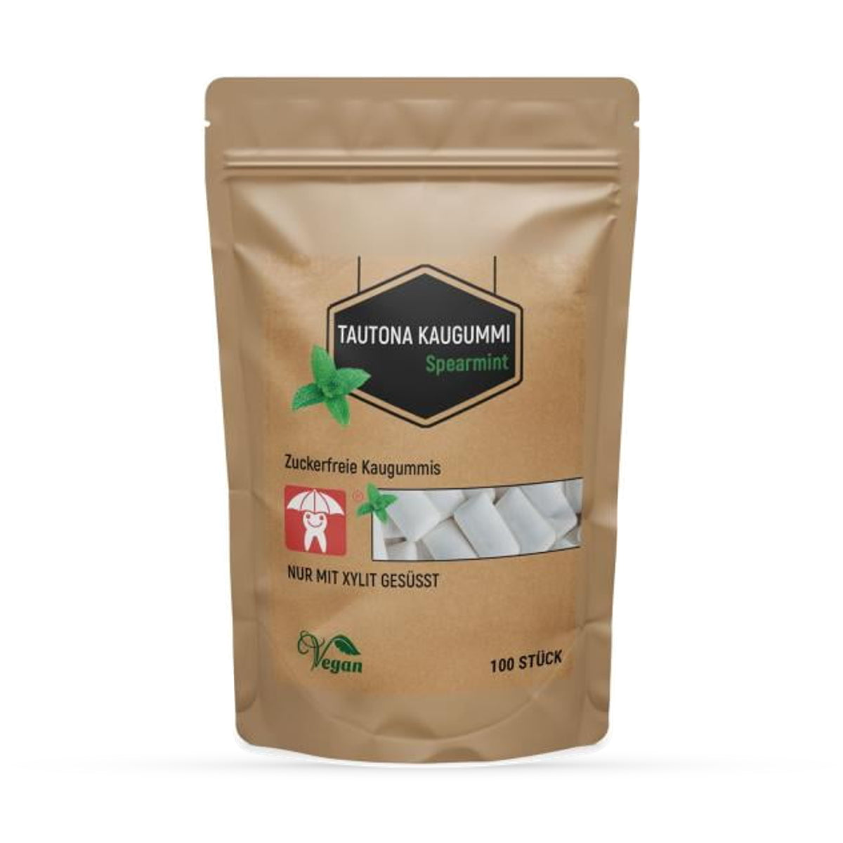 Xylit Kaugummi – zuckerfreier Kaugummi mit Krauseminze 100 Stk.